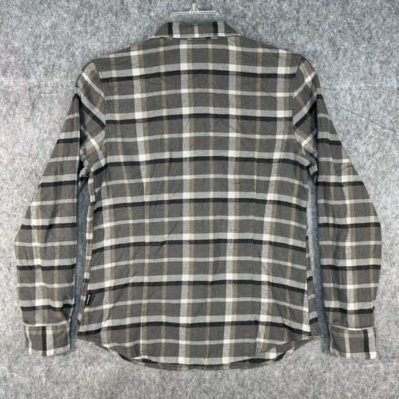 Patagonia Long Sleeve Organic Cotton Flannel Shirt Women's M Gray Plaid - Picture 4 of 11